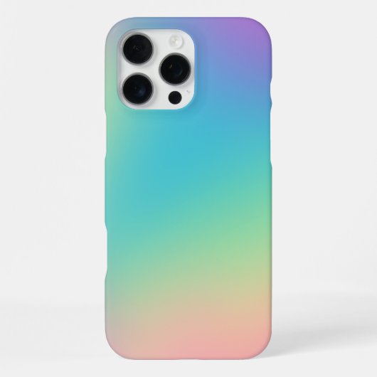 輝く虹のグラデーション iPhoneケース (裏面)