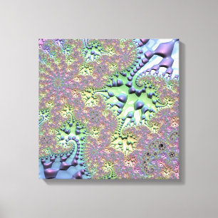 輝く虹のフラクタル キャンバスプリント