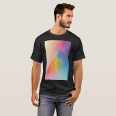 輝く虹の流れ:抽象的なパステルウェーブ Tシャツ (正面フル)