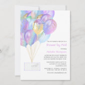 輝く虹色のベイビーシャワーまたはウェディングシャワー（郵送） 招待状 (正面)