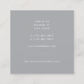 輝く虹色のミニマモダンリスト写真家 スクエア名刺 (裏面)