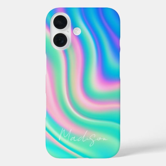 輝く虹色の波の流れ Case-Mate iPhoneケース (裏面)