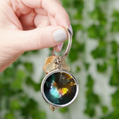 輝く蝶と夜の蝶 キーホルダー (手)