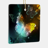 輝く蝶と夜の蝶 セラミックオーナメント (右)