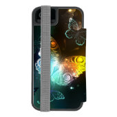 輝く蝶と夜の蝶 INCIPIO iPhoneウォレットケース (フォリオ裏面)