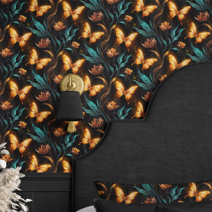 輝く蝶と花 壁紙