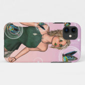 輝く蝶の妖精ファンタジーアート Case-Mate iPhoneケース (裏面(横))