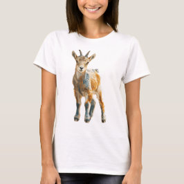 輝く角のある子ヤギの美術印刷 Tシャツ