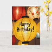 輝く誕生日おめでとうカード カード (黄色い花)
