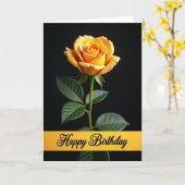 輝く誕生日の花カード カード (黄色い花)