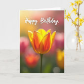 輝く誕生日の花カード カード (黄色い花)