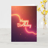 輝く誕生日カード カード (黄色い花)