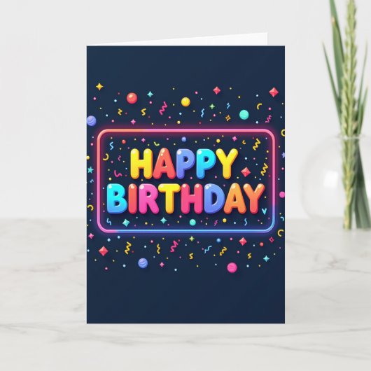 輝く誕生日カード カード (正面)