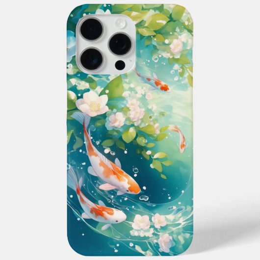 輝く調和 静かな池の錦鯉 Case-Mate iPhoneケース (裏面)