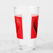 輝く赤い3Dハート タンブラーグラス (左)