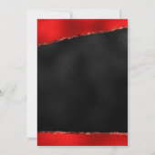 輝く赤と金のグリッター豪華VIPパーティー 招待状 (裏面)