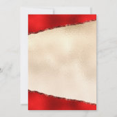 輝く赤と金のゴージャスVIPパーティー 招待状 (裏面)