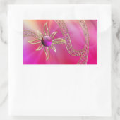 輝く輝きのステッカーで 長方形シール (バッグ)