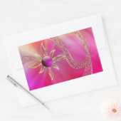 輝く輝きのステッカーで 長方形シール (封筒)