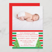 輝く輝くクリスマス生まれたばかりの誕生発表 シーズンカード (正面/裏面)