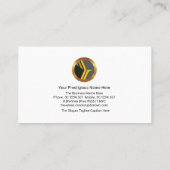 輝く輝くシルバーファイタージェット空港パイロット 名刺 (裏面)