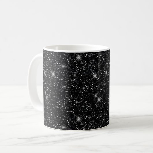 輝く輝く黒い宇宙の恋人の星占い コーヒーマグカップ (正面左)