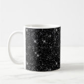 輝く輝く黒い宇宙の恋人の星占い コーヒーマグカップ (左)
