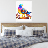 輝く都市鳩 キャンバスプリント (インサイチュ (寝室))