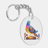 輝く都市鳩 キーホルダー (正面左)