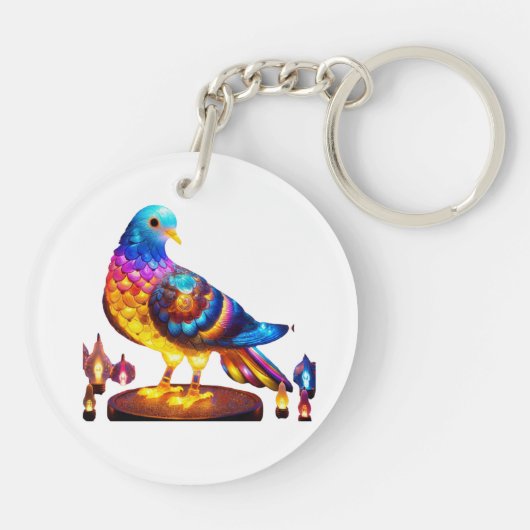 輝く都市鳩 キーホルダー (裏面)
