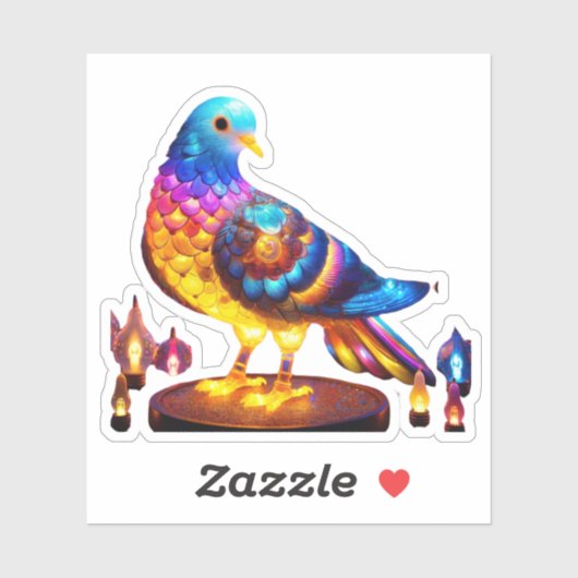 輝く都市鳩 シール (シート)