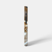 輝く金のダイヤモンドリング iPhoneケース (左側面)