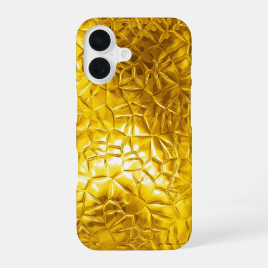 輝く金のテクスチャ iPhone 16ケース (裏面)