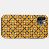 輝く金のドット 黒と白の格子模様 Case-Mate iPhoneケース (裏面(横))