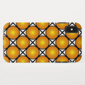 輝く金のドット 黒と白の格子模様 Case-Mate iPhoneケース (裏面(横))