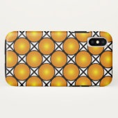 輝く金のドット 黒と白の格子模様 Case-Mate iPhoneケース (裏面(横))