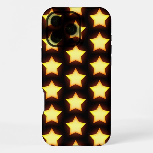 輝く金の星柄 iPhoneケース (裏面)