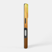 輝く金の滴りと温かな光 iPhone 16ケース (右側面)