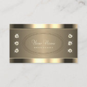 輝く金ゴールドと輝くダイヤきらめくモンド 名刺 (正面)