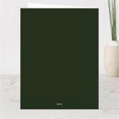 輝く金ゴールドクリスマスツリー、月、緑に星 カード (裏面)