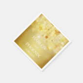 輝く金ゴールドス結婚ターズ・ナプキン スタンダードカクテルナプキン (角)