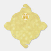 輝く金ゴールドダブル幸せ – ラウンド フェイバーボックス (折り畳みなし)