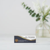 輝く金ゴールド銀投資の波 スキニー名刺 (スタンド正面)