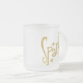 輝く金ゴールド フロストグラスマグカップ (正面右)