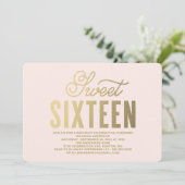 輝く金ゴールド |Sweet sixteen招待状 招待状 (スタンド正面)