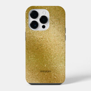 輝く金色の虹色背景 iPhone 14 PROケース