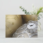 輝く銀と金ゴールド、クリスマスカード シーズンカード (スタンド正面)