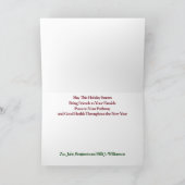 輝く銀と金ゴールド、クリスマスカード シーズンカード (内部)