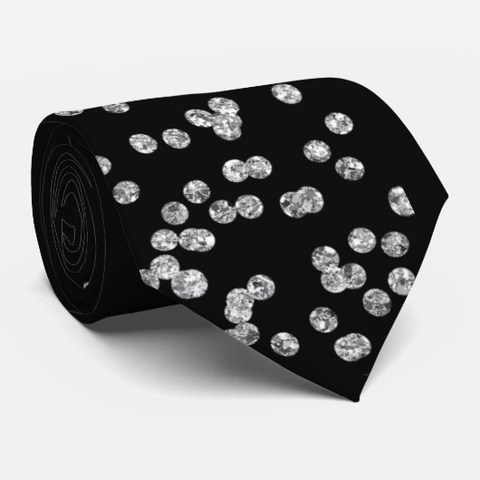 輝く銀の輝き ネクタイ (ロール)