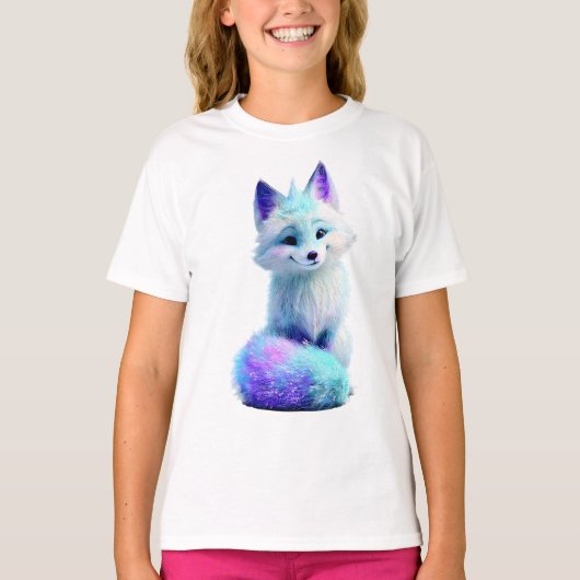 輝く銀河の氷狐の子供たち Tシャツ (正面)